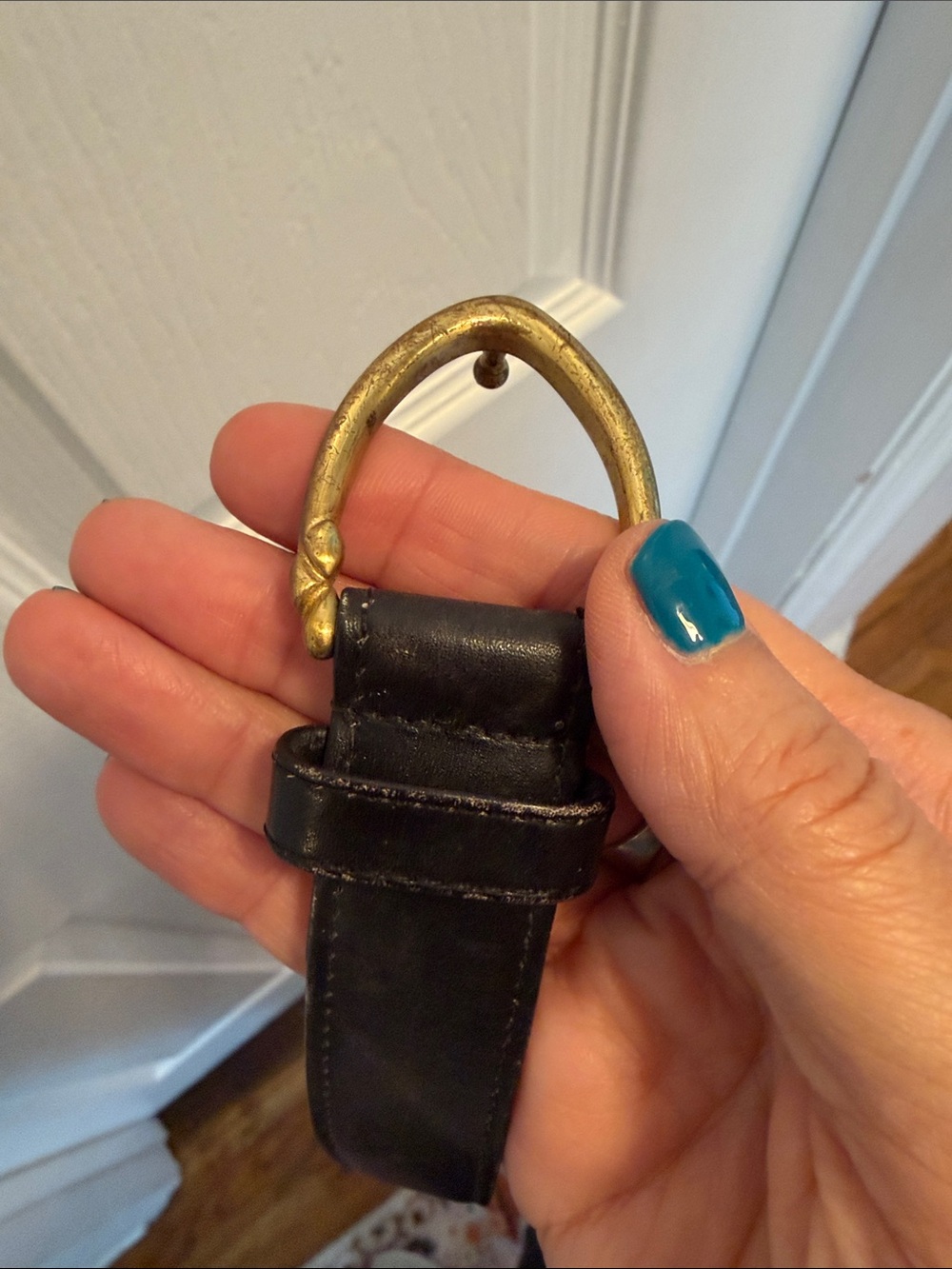 Coach Black Leather Belt -vintage - Picture 7 of 7